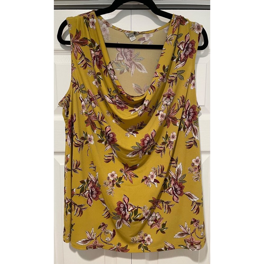 Cato Womens Floral Top Size 14/16W Feminine Romantic Mature Capsule Stretch